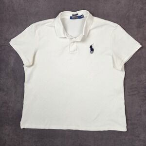 Polo Golf Ralph Lauren Polo Shirt Men XL White Classic Fit Short Sleeve Big Pony